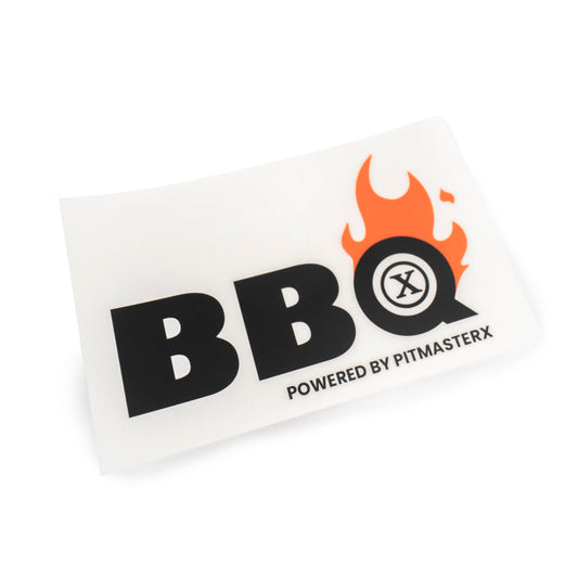 BBQ Sticker Flaming Q transparant